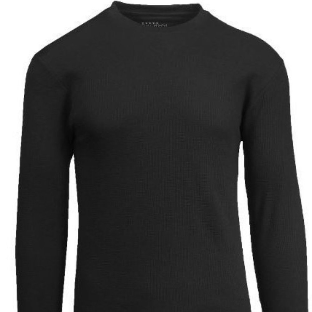 Galaxy By Harvic Men's Black Long Sleeve Crew Neck Tee Small NWT